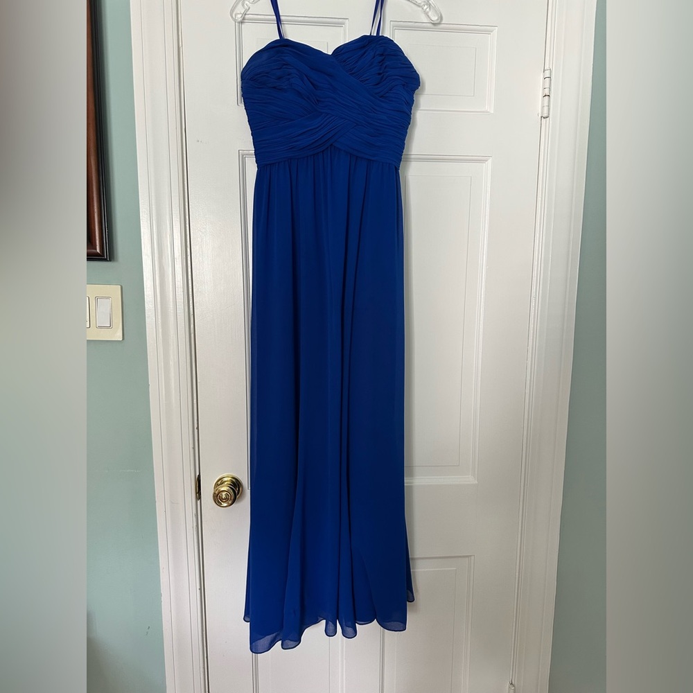 Lauren Ralph Lauren Royal Blue Ruched Chiffon Gown – Size 4